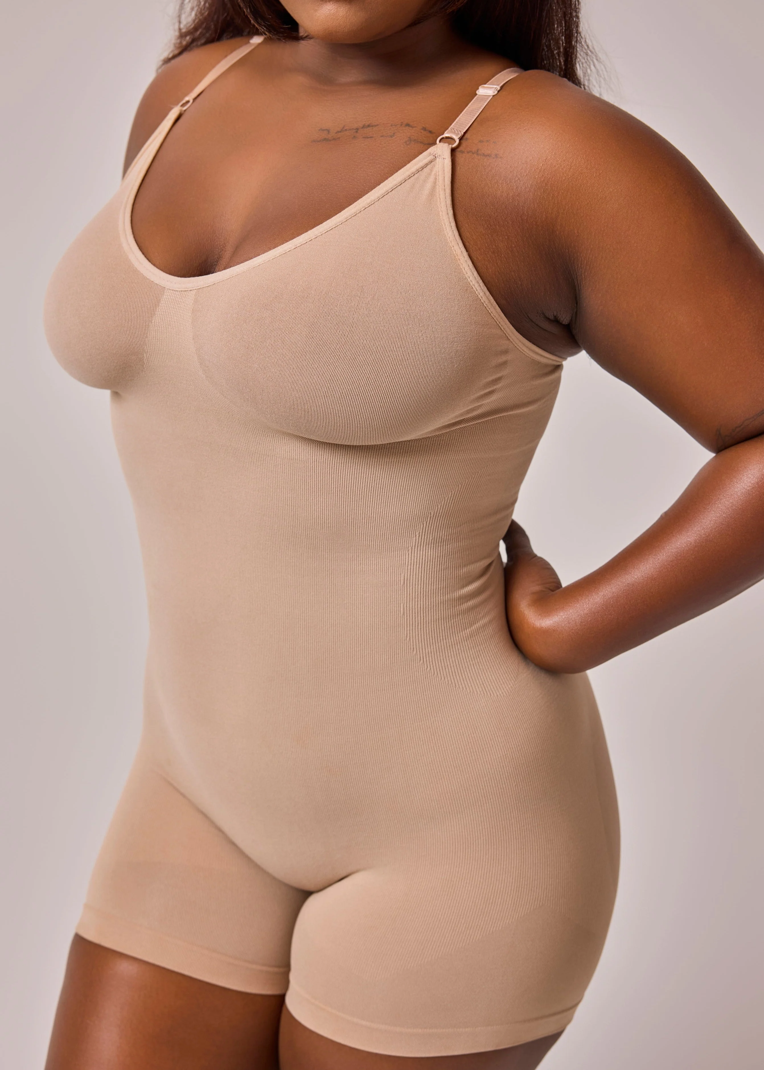 Essentials Mid Thigh Bodysuit Bodyshaper - Image 7